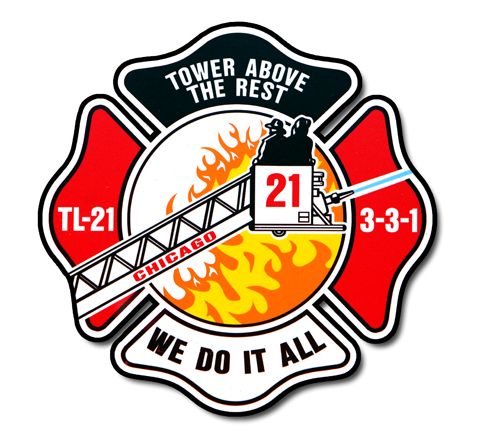 Chicago Fire Dept. -  Tower Ladder 21 - Patch/Aufnäher