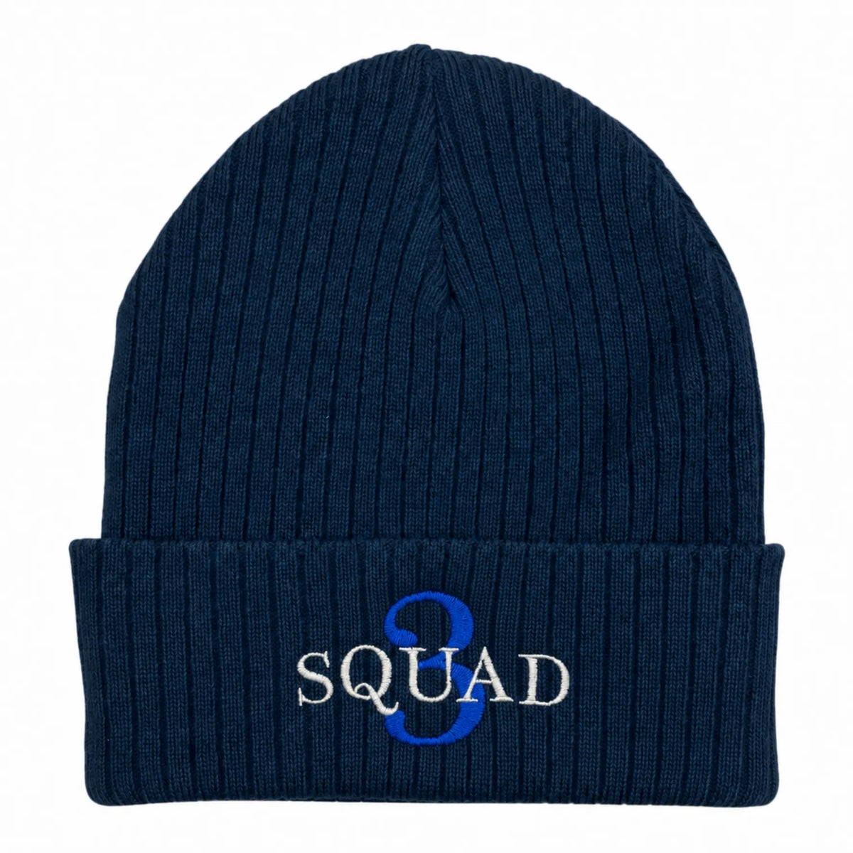 CFD Mütze/Beanie mit Stick Squad3 Blue Edition