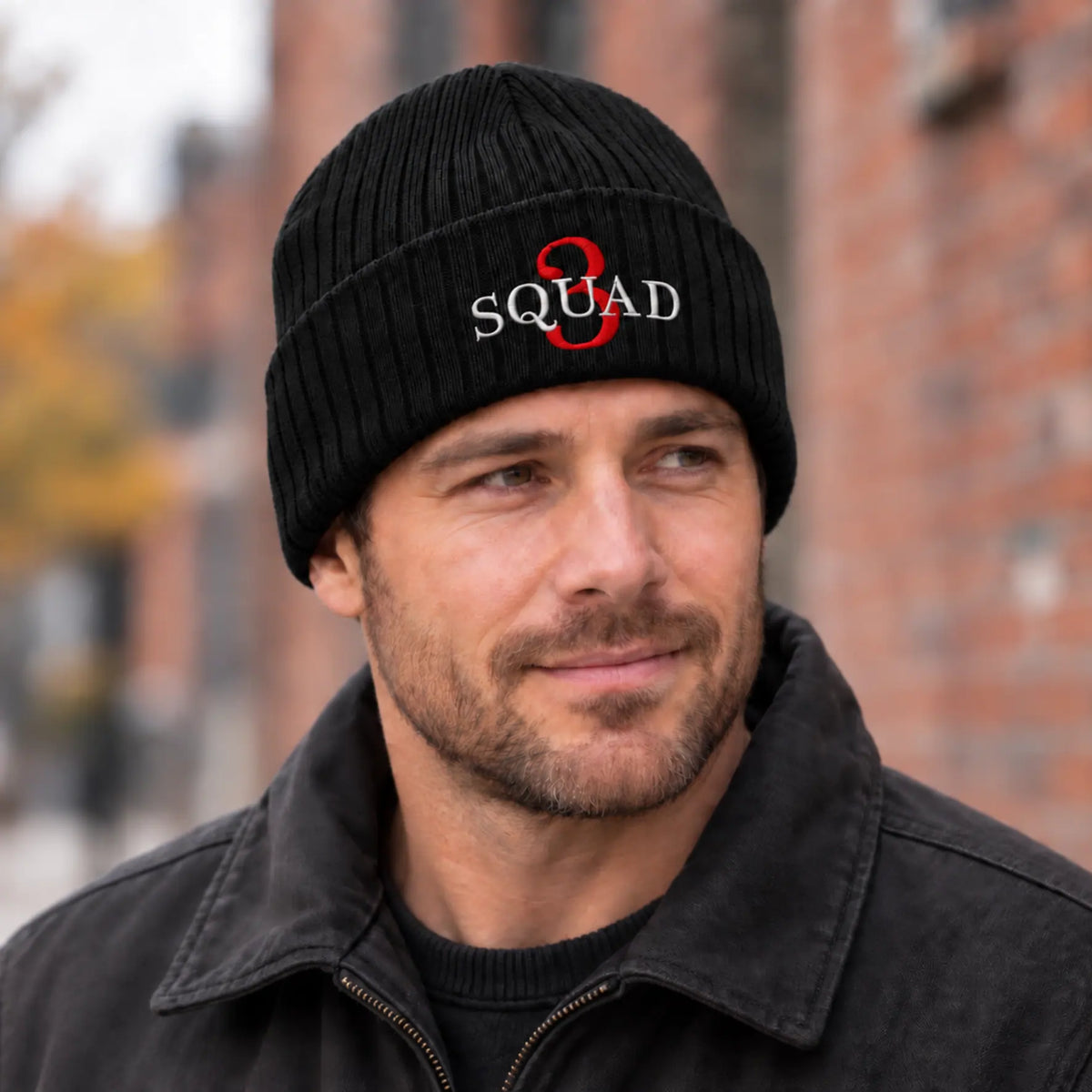 CFD Mütze/Beanie mit Stick Squad3 Red Edition
