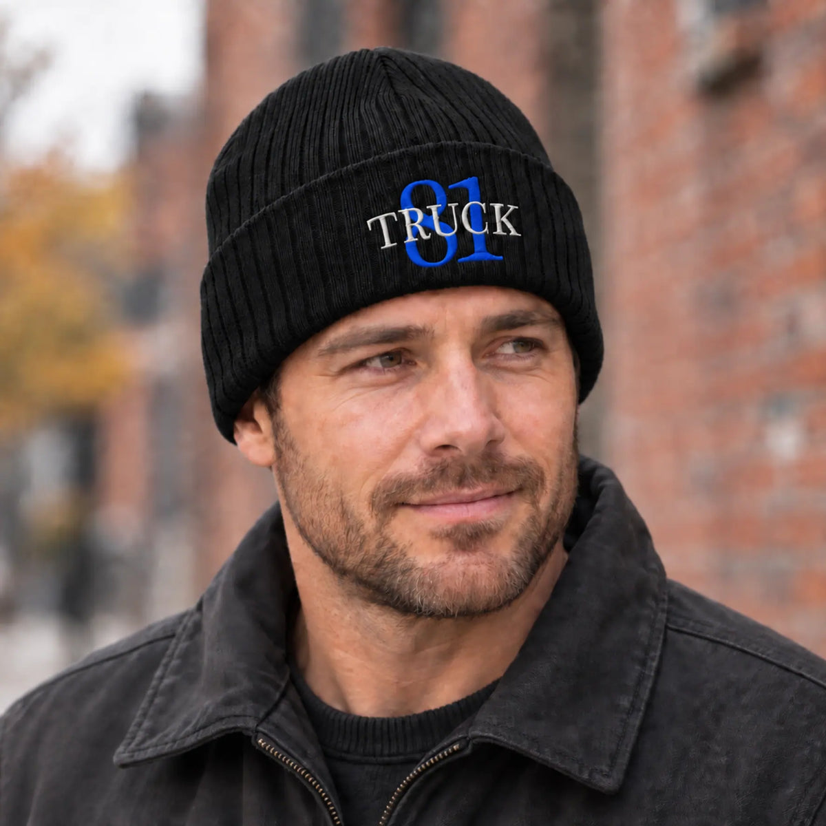 CFD Mütze/Beanie mit Stick Truck 81 Blue Edition