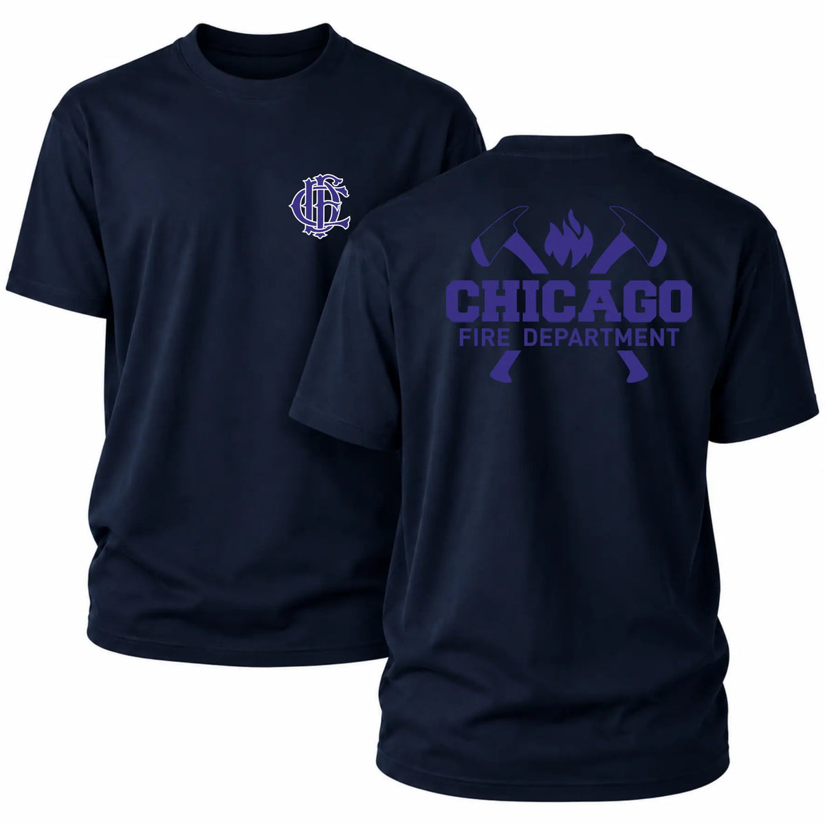 CFD T-Shirt Axe Logo Blue Edition