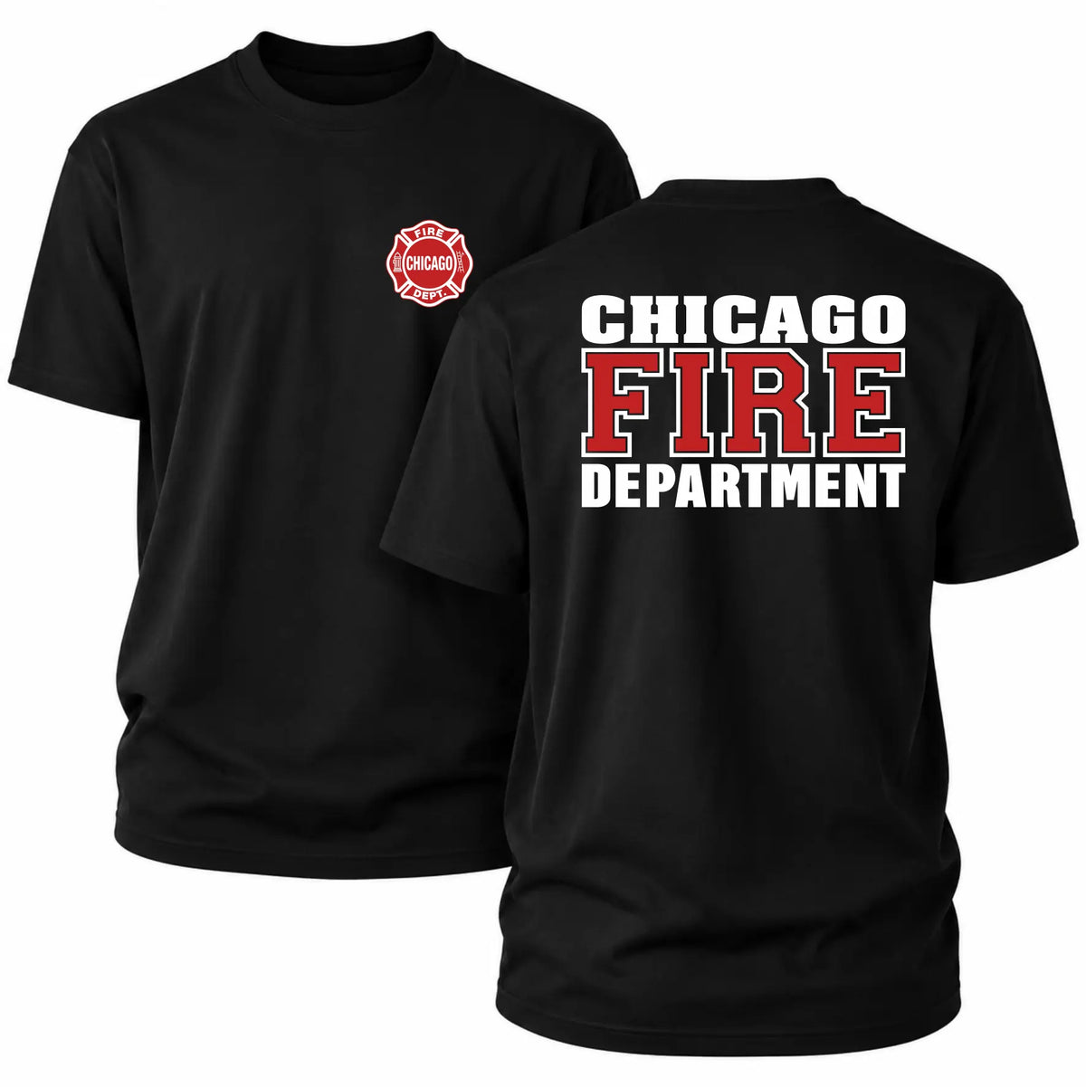 Chicago Fire Dept. T-Shirt Rot/Weiß