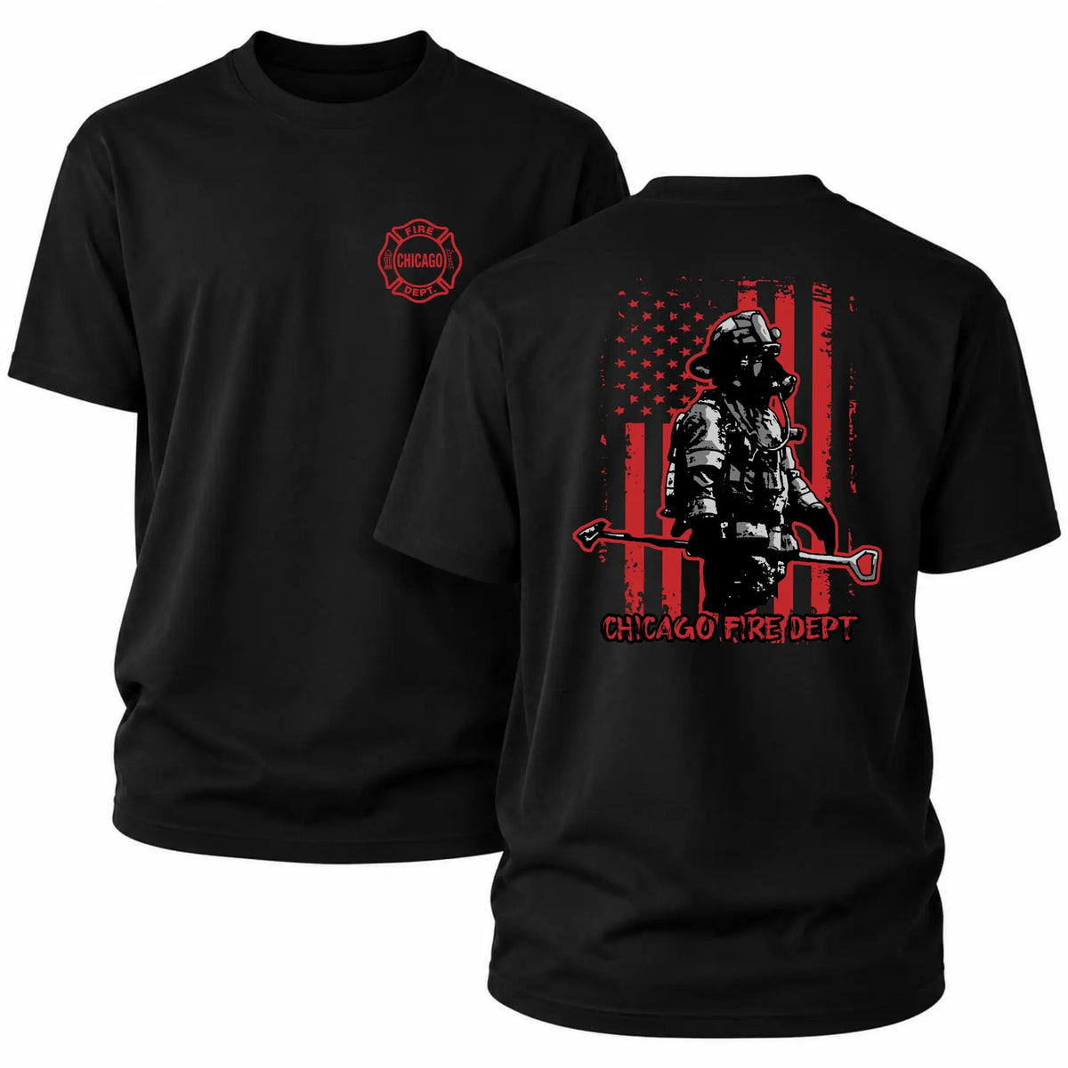 CFD T-Shirt Flag Fireman