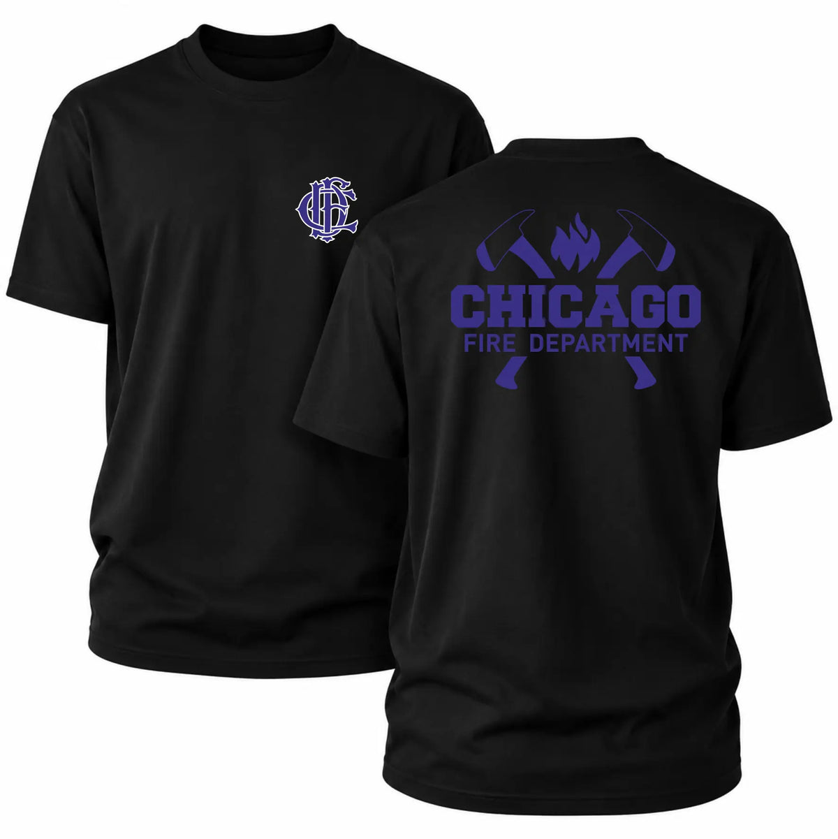 CFD T-Shirt Axe Logo Blue Edition