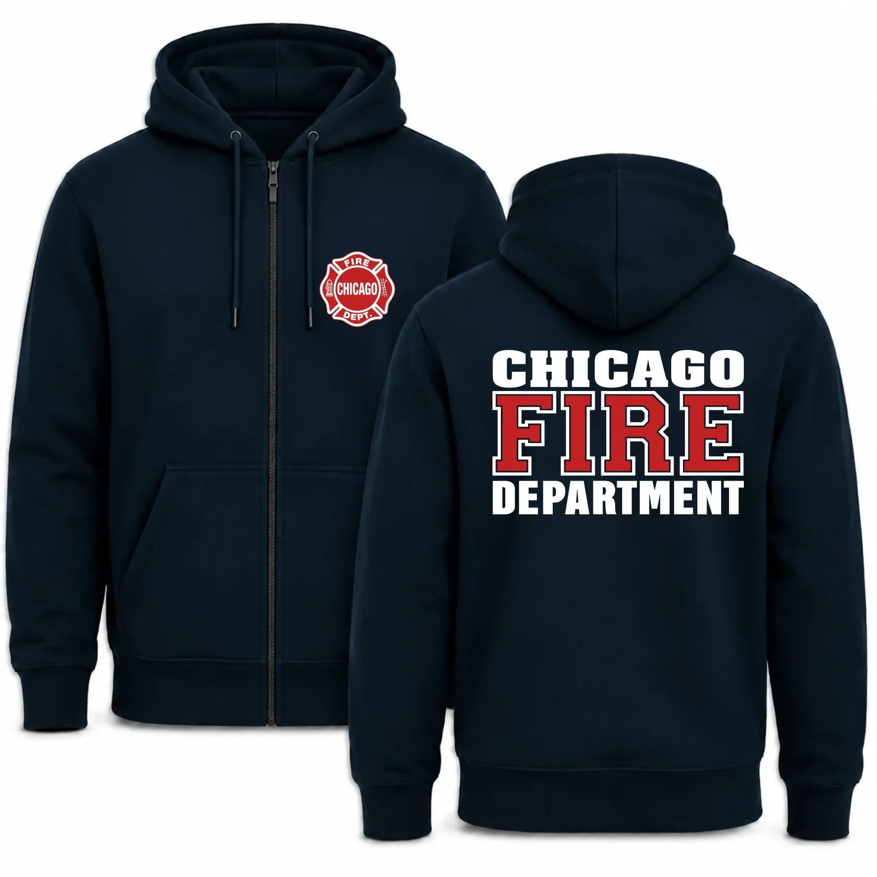 CFD Kapuzenjacke Rot/Weiß
