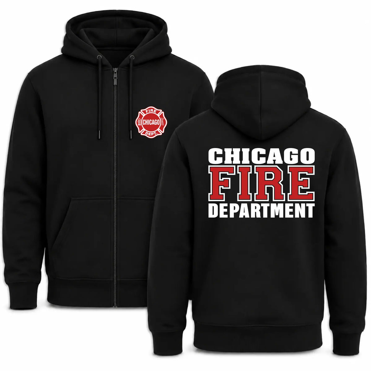 CFD Kapuzenjacke Rot/Weiß