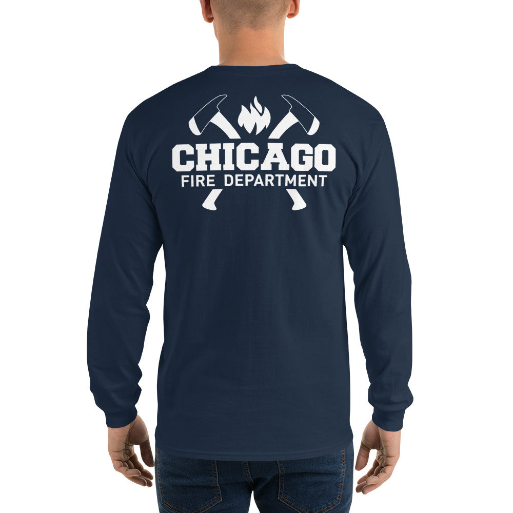 Chicago Fire Dept. - Longshirt mit Axt-Logo