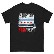 Chicago Fire Department - T-Shirt mit Chicago Flagge