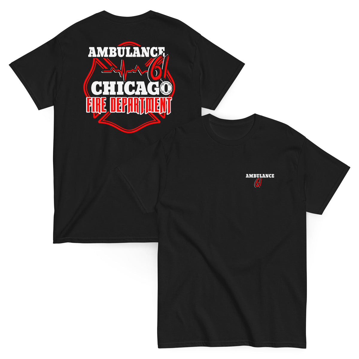 Chicago Fire Dept. - Ambulance 61 - T-Shirt (Version 2)