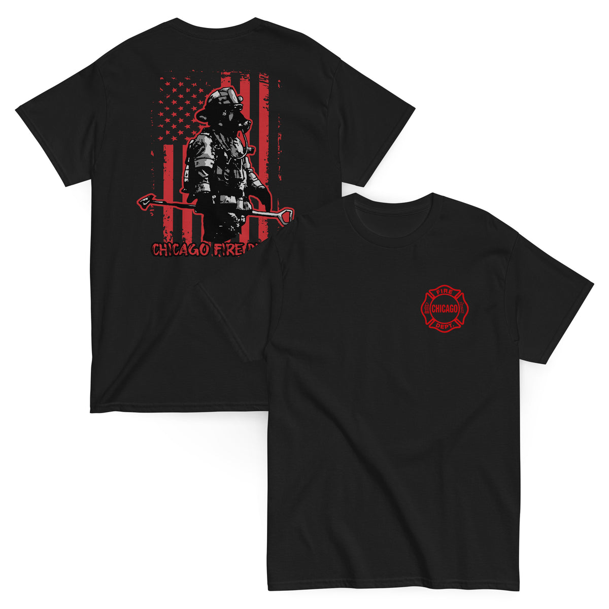 Chicago Fire Dept. - T-Shirt in schwarz
