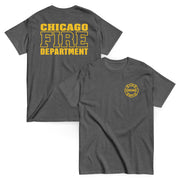 Chicago Fire Dept. T-Shirt (Logo/Schriftzug in gelb)