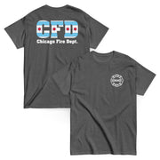 Chicago Fire Dept. - T-Shirt mit Chicago Flagge