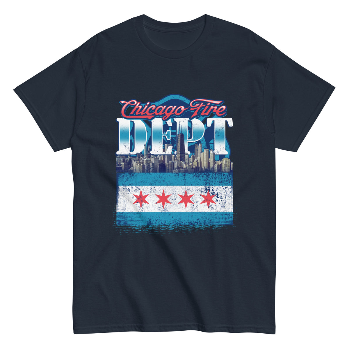 Chicago Fire Dept. - T-Shirt "Chicago Skyline"