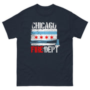 Chicago Fire Department - T-Shirt mit Chicago Flagge