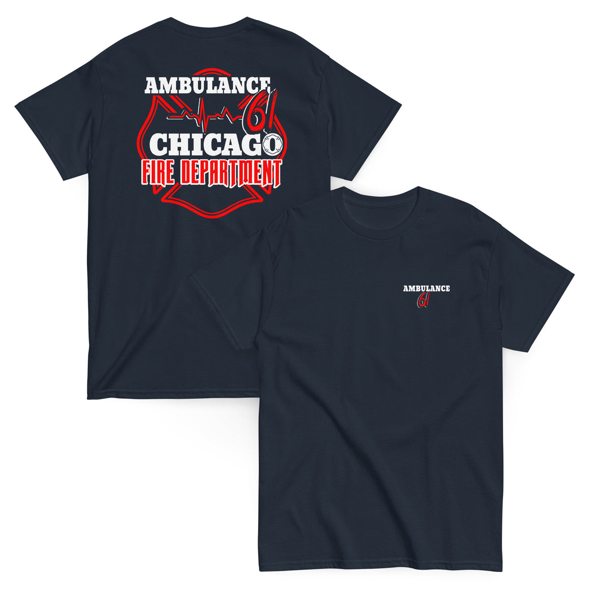 Chicago Fire Dept. - Ambulance 61 - T-Shirt (Version 2)