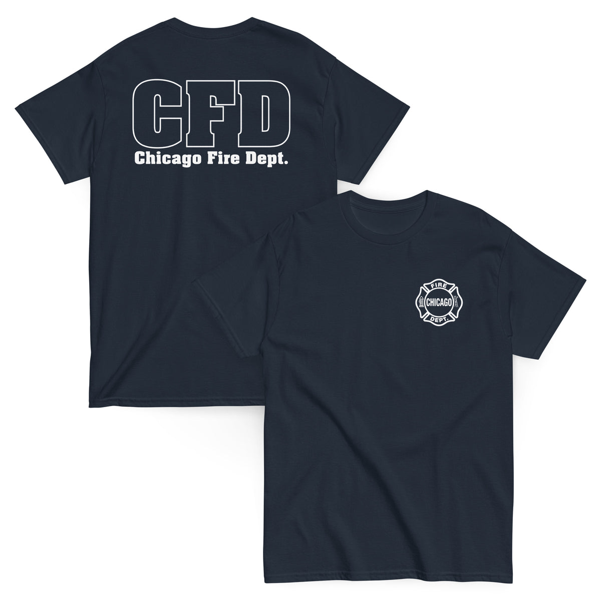 Chicago Fire Dept. - T-Shirt in navyblau