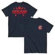 Chicago Fire Dept. - T-Shirt mit Axt-Logo und Schriftzug (Red Edition)