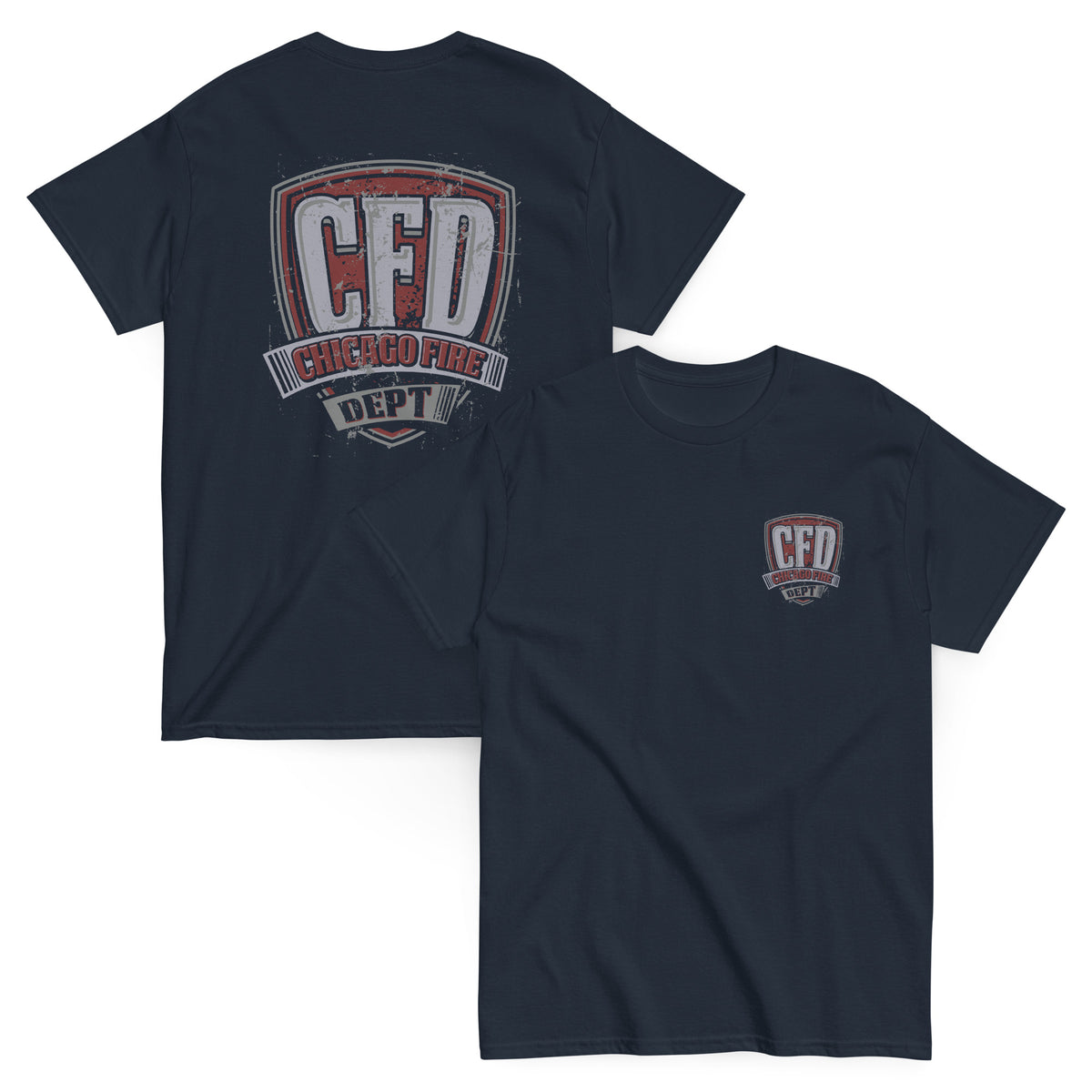 Chicago Fire Dept. - T-Shirt in navy (Vintage Motiv)