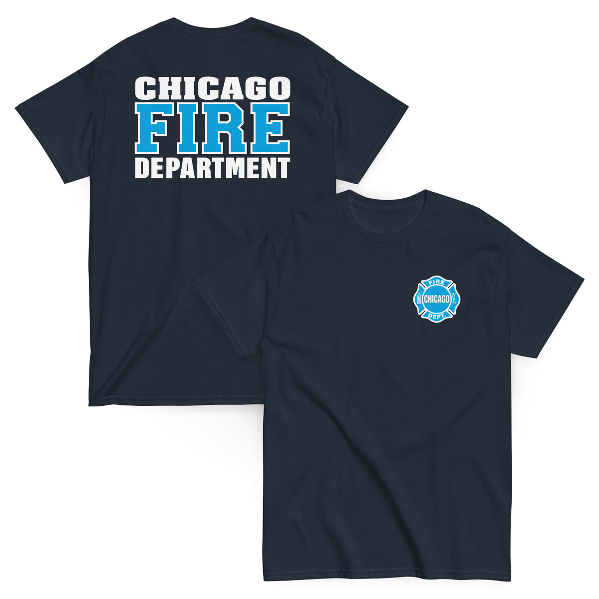 Chicago Fire Dept. - T-Shirt (Blau/Weiß Edition)