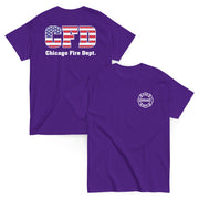 Chicago Fire Dept. - T-Shirt mit USA Flagge