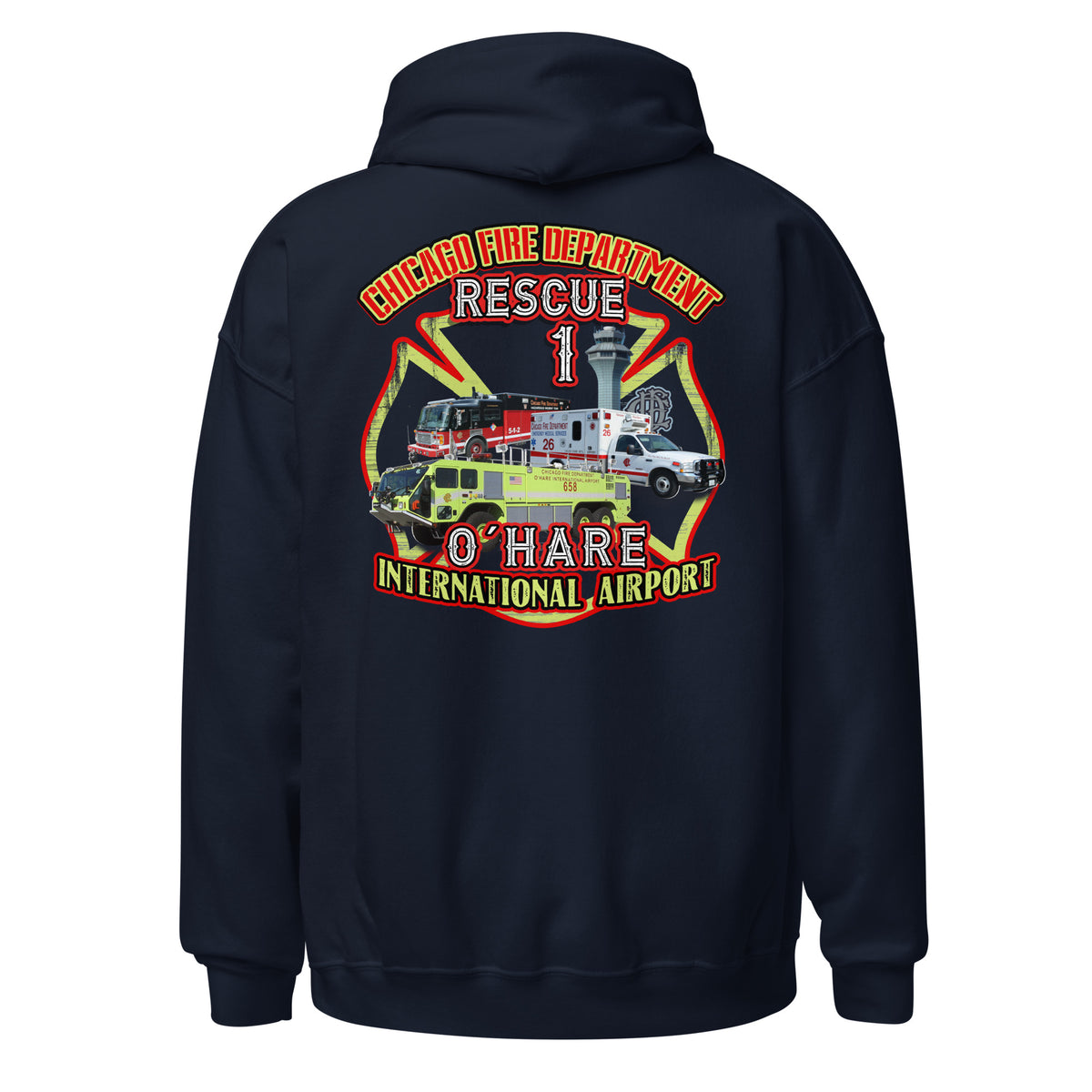 Chicago Fire Dept. - O´Hare International Airport Rescue 1 Kapuzenpullover