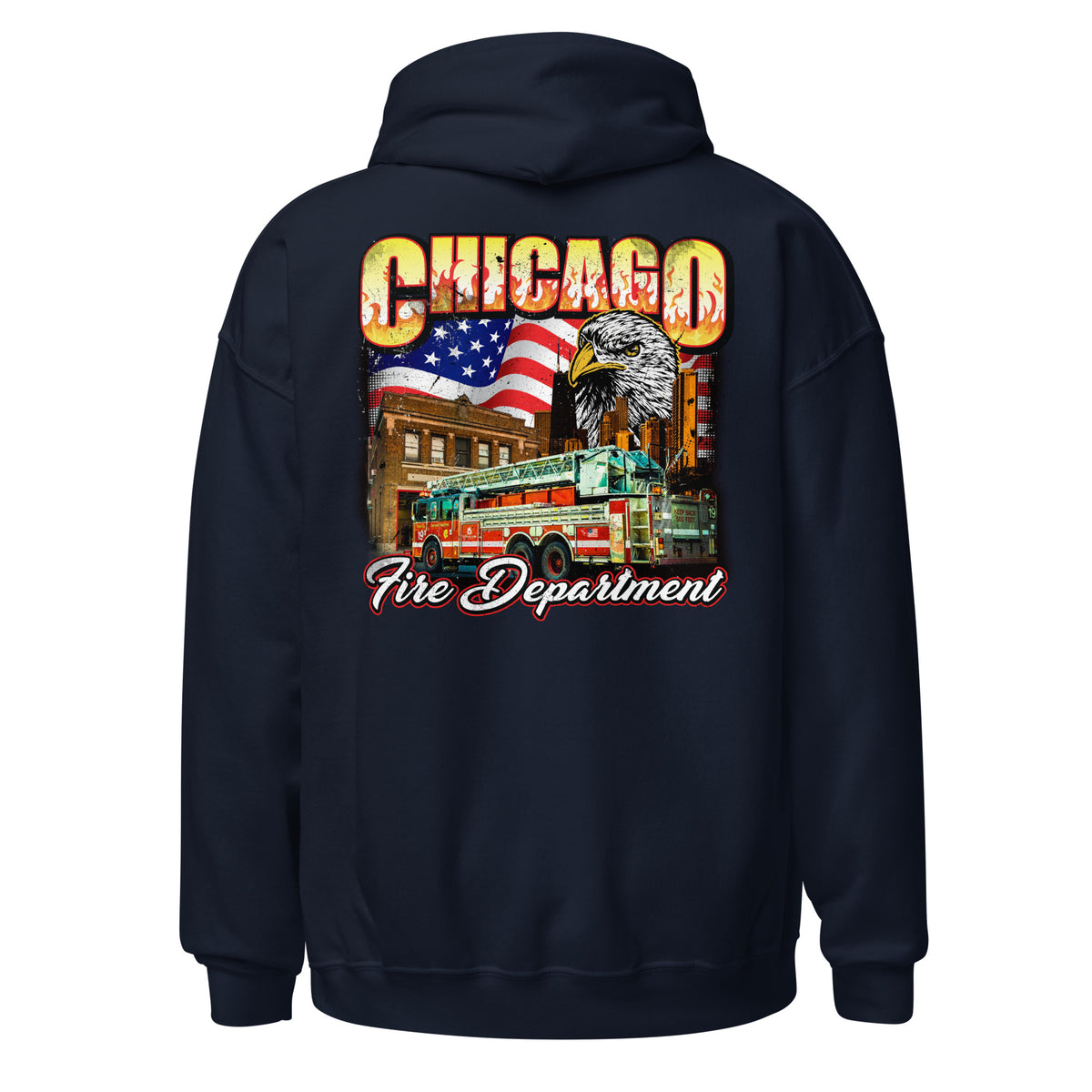 Chicago Fire Dept. - Kapuzenpullover mit Eagle Motiv