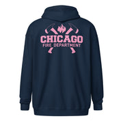 Chicago Fire Dept. - Sweatjacke mit Kapuze (Pink Edition)