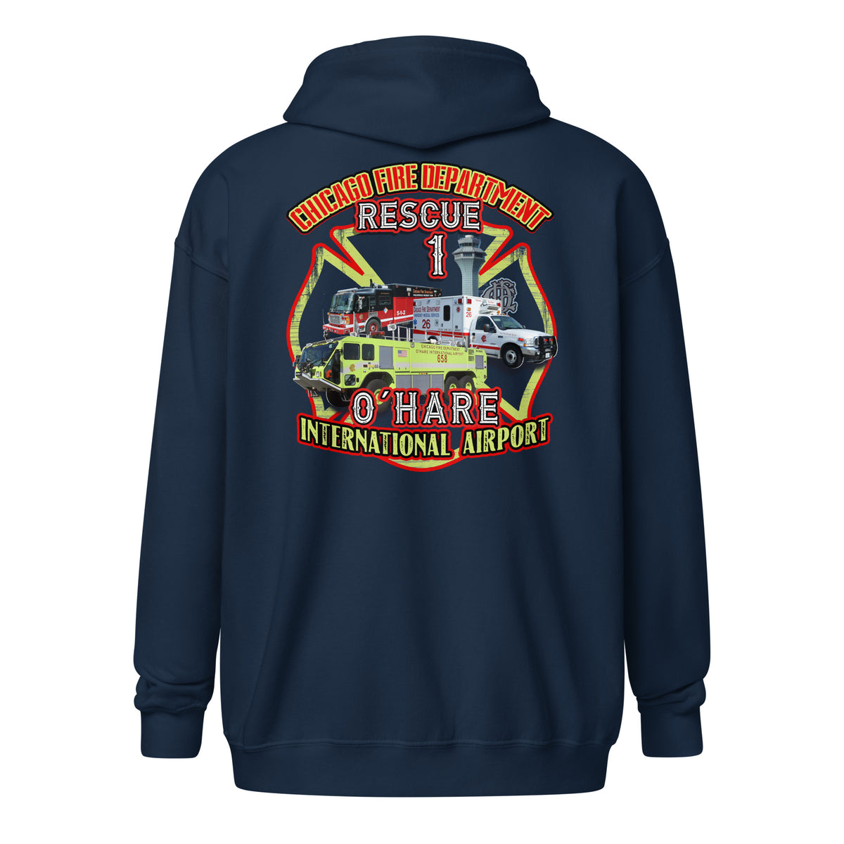 Chicago Fire Dept. - O´Hare International Airport Rescue 1 Sweatjacke