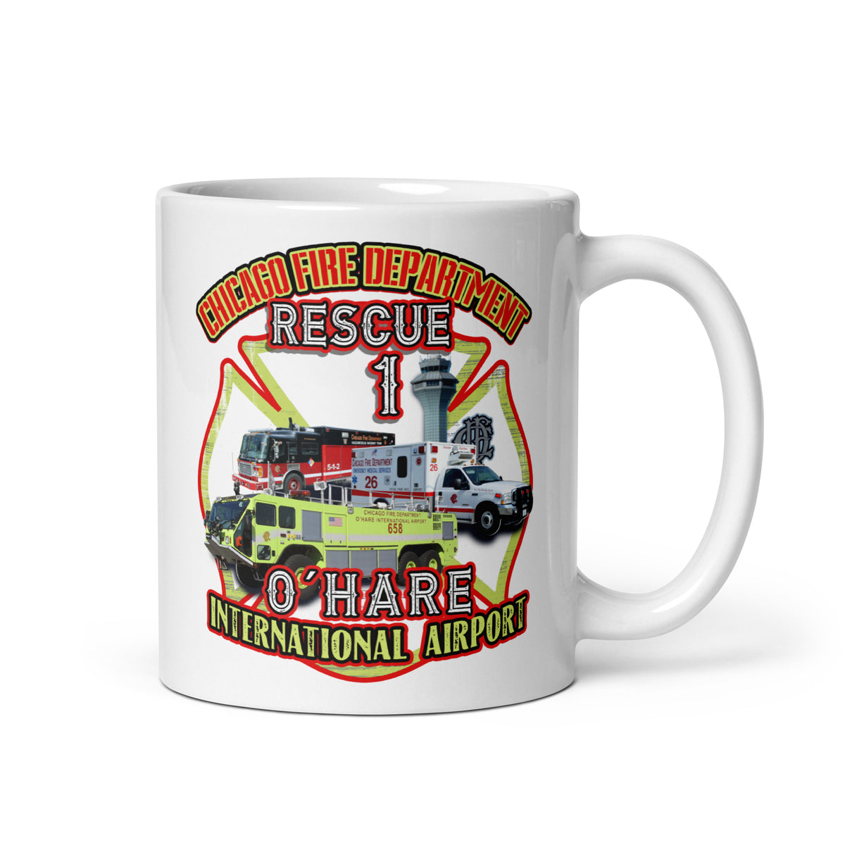 Chicago Fire Dept. - O´Hare Intl. Airport Rescue 1 - Tasse aus Keramik