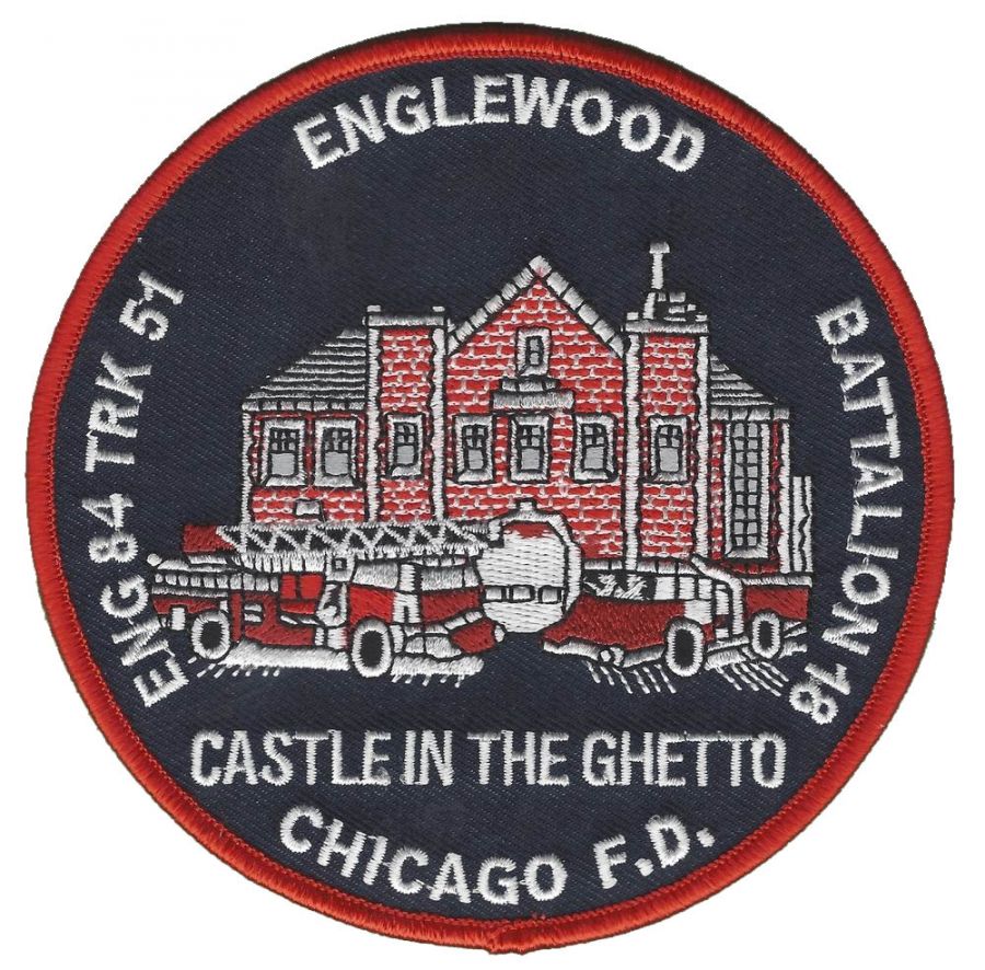 Chicago Fire Dept. - Engine 84, Tr 51 Englewood - Patch / Aufnäher