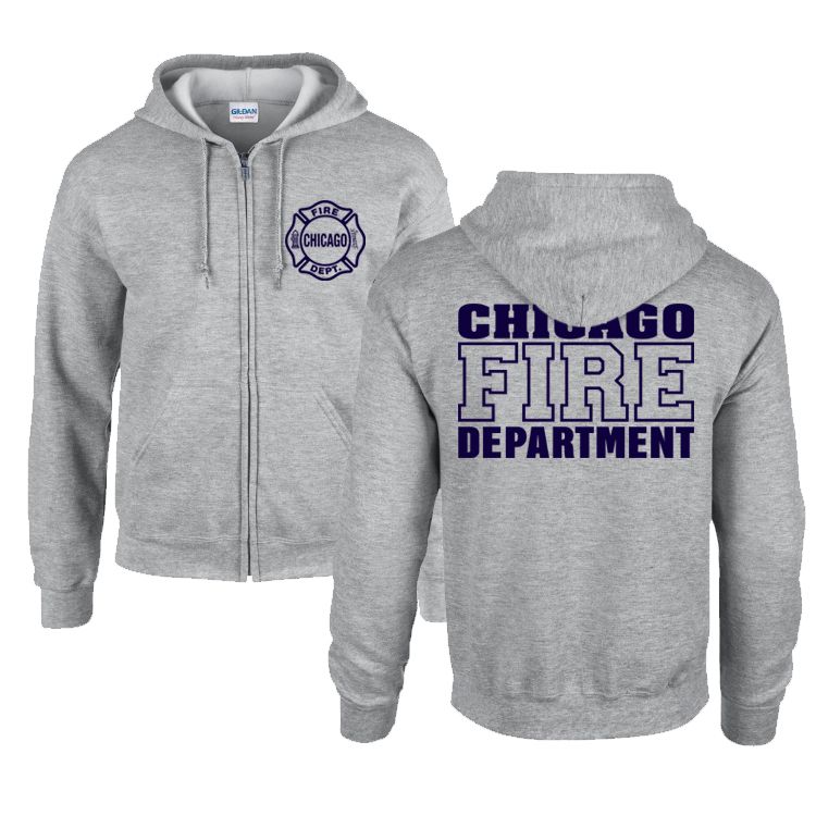 Chicago Fire Dept. - Sweatjacke mit Kapuze in grau