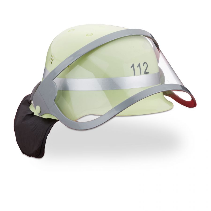 Feuerwehrhelm für Kinder - 112 - verstellbar - mit Visier