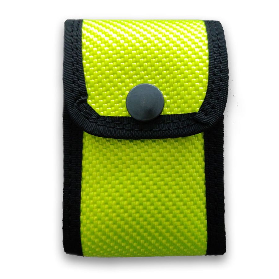 Detector bag made of fire hose - neon yellow
