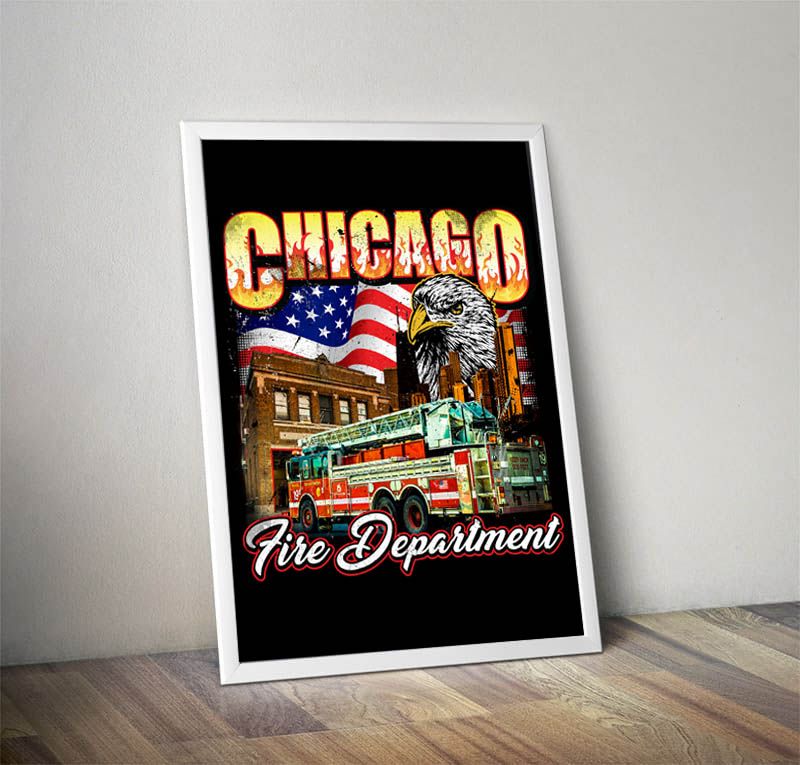 Chicago Fire Dept. - Eagle Poster (A1 - 59,4 cm x 84,1 cm)