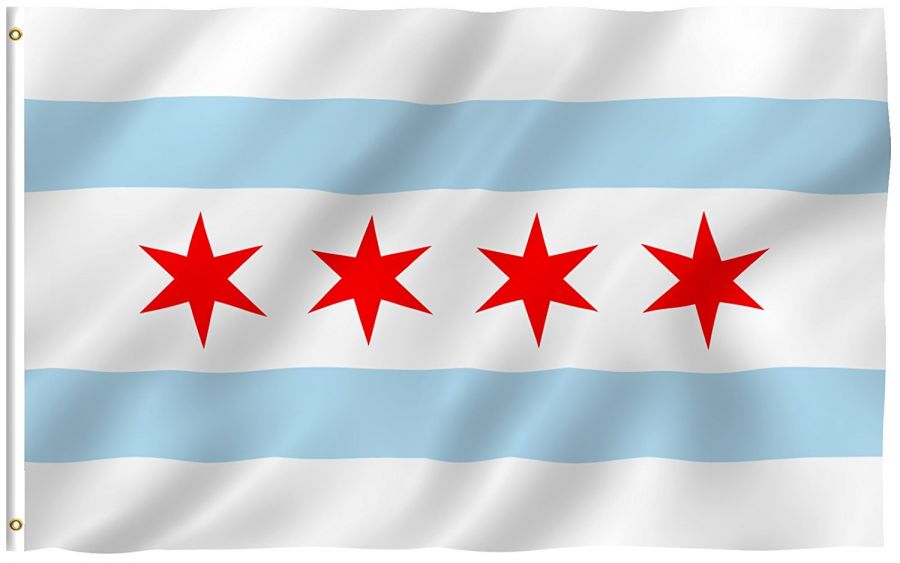 USA - Chicago Flagge/Fahne (150cm x 90cm)