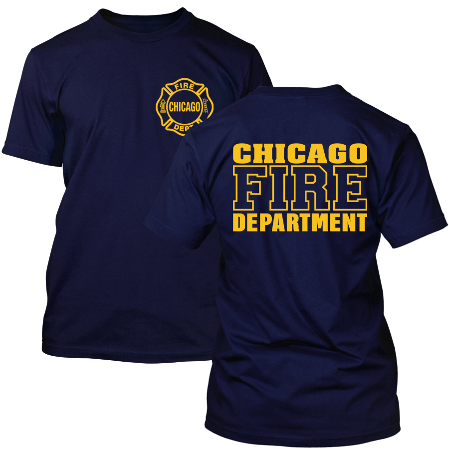 Chicago Fire Dept. T-Shirt (Logo/Schriftzug in gelb)