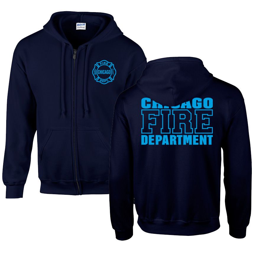 Chicago Fire Dept. - Sweatjacke mit Kapuze (Blue Edition)