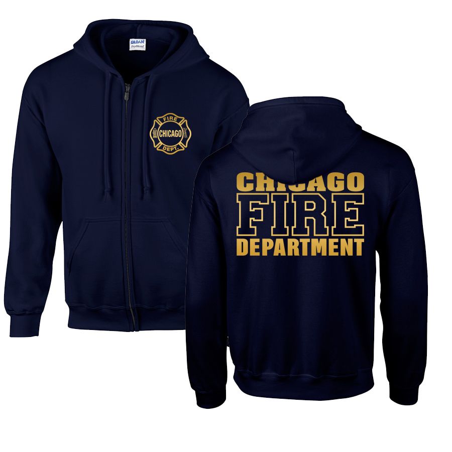 Chicago Fire Dept. - Sweatjacke mit Kapuze (Gold Edition)