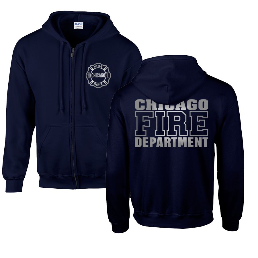 Chicago Fire Dept. - Sweatjacke mit Kapuze (Silver Edition)