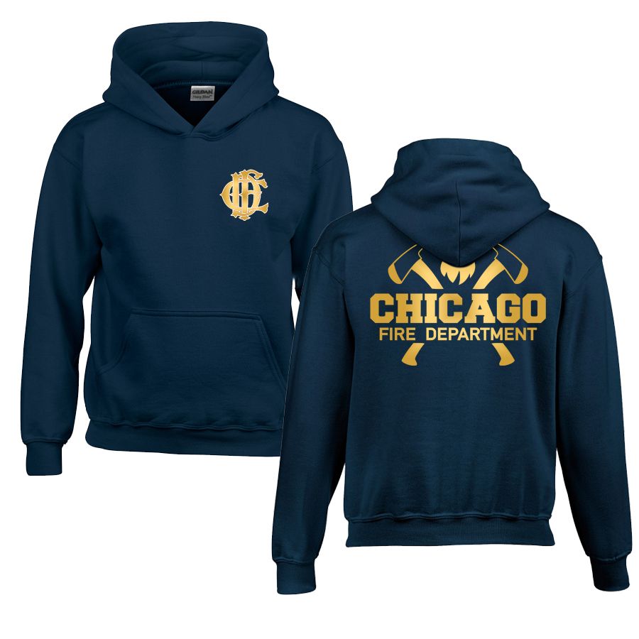 Chicago Fire Dept. - Pullover mit Kapuze für Kinder (Gold Edition)