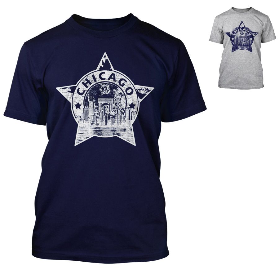 Chicago Police Dept. - T-Shirt mit Skyline-Motiv