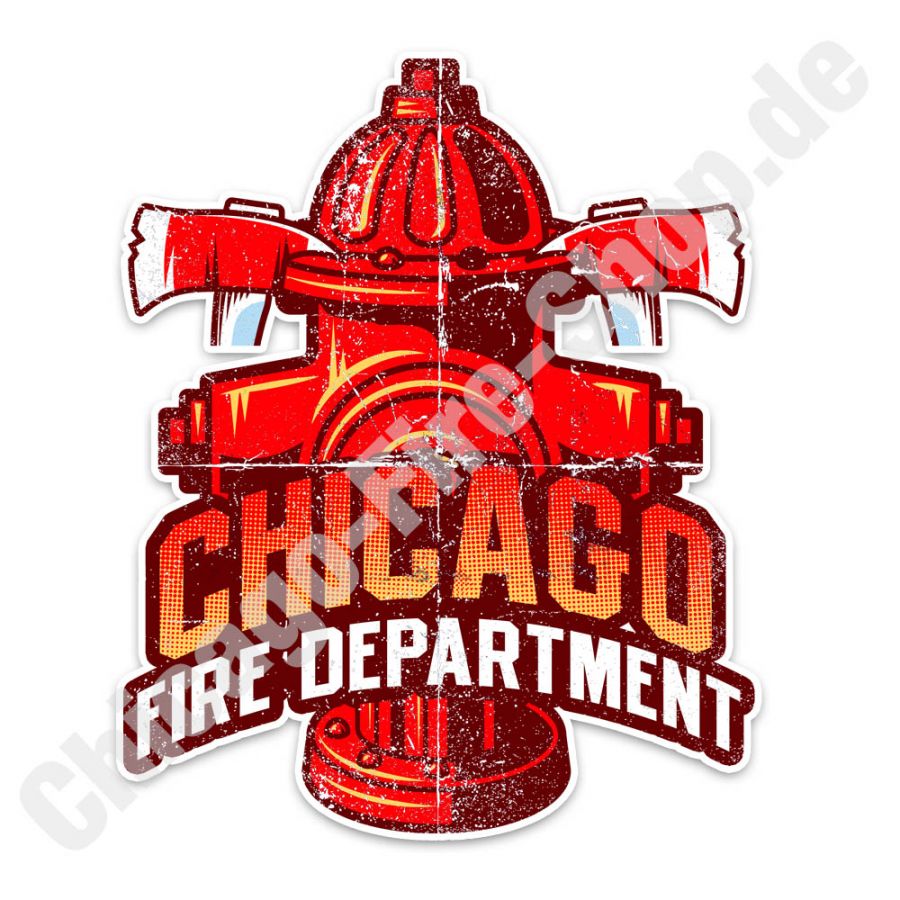 Chicago Fire Dept. - Hydrant - Aufkleber