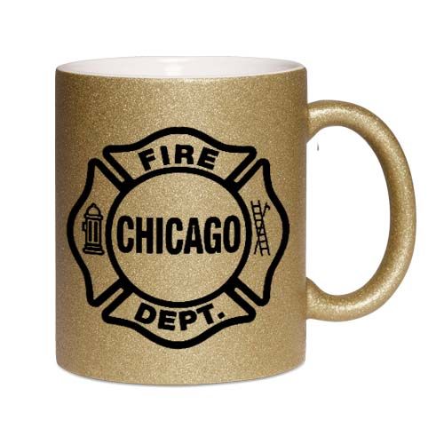 Chicago Fire Dept. - Gold Glitter Tasse aus Keramik