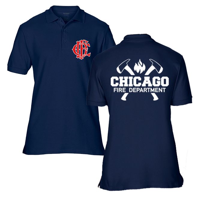 Chicago Fire Dept. - Poloshirt, wahlweise mit Truck 81 oder Squad 3 Logo