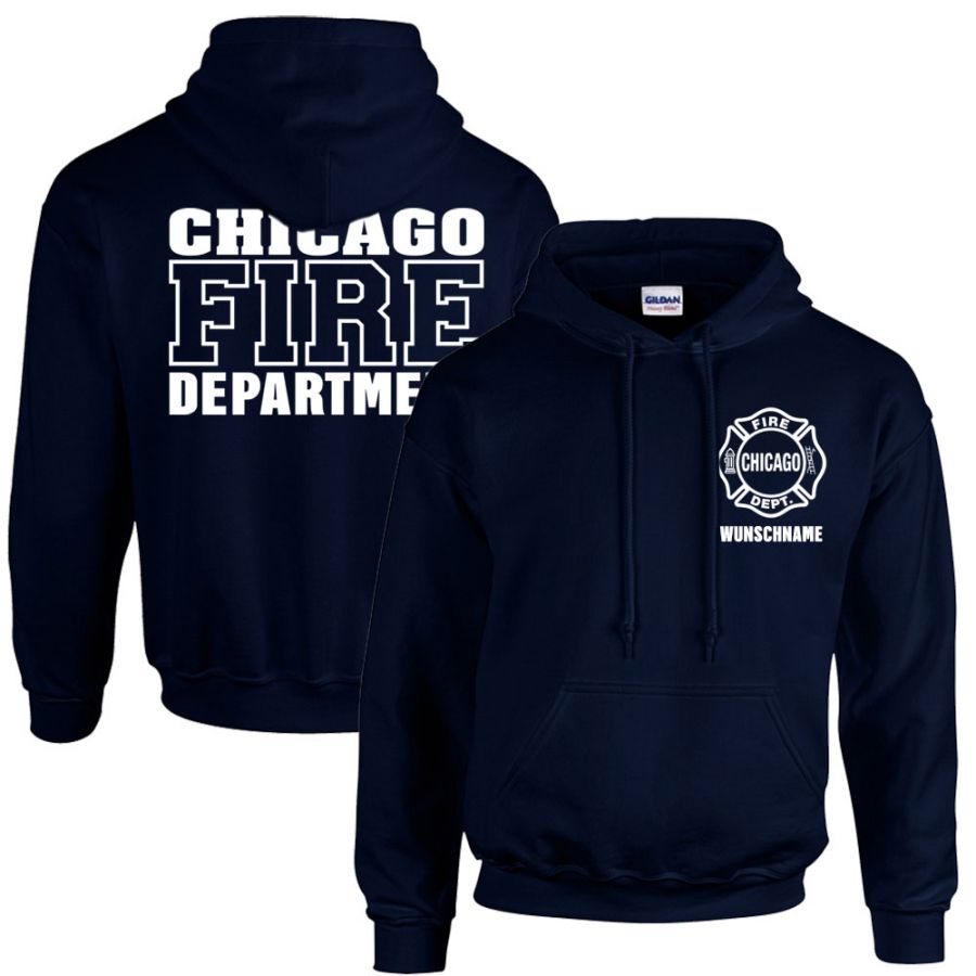 Chicago Fire Dept, - Kapuzenpullover mit Wunschname