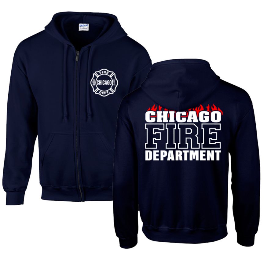 Chicago Fire Dept. - Sweatjacke (Flammen Edition)