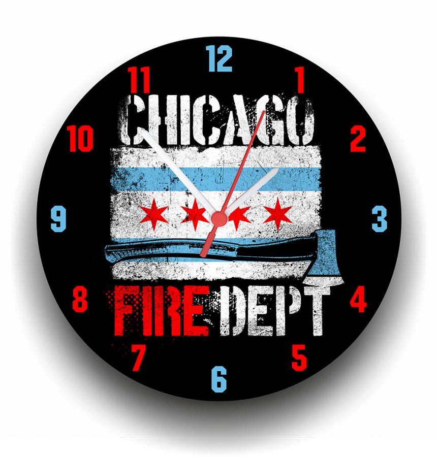 Chicago Fire Dept. - Wanduhr