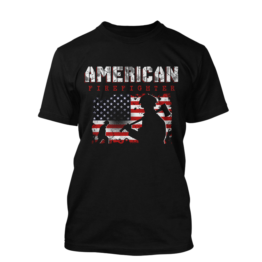 American Firefighter - T-Shirt in schwarz
