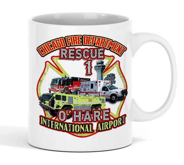 Chicago Fire Dept. - O´Hare Intl. Airport Rescue 1 - Tasse aus Keramik (330ml)