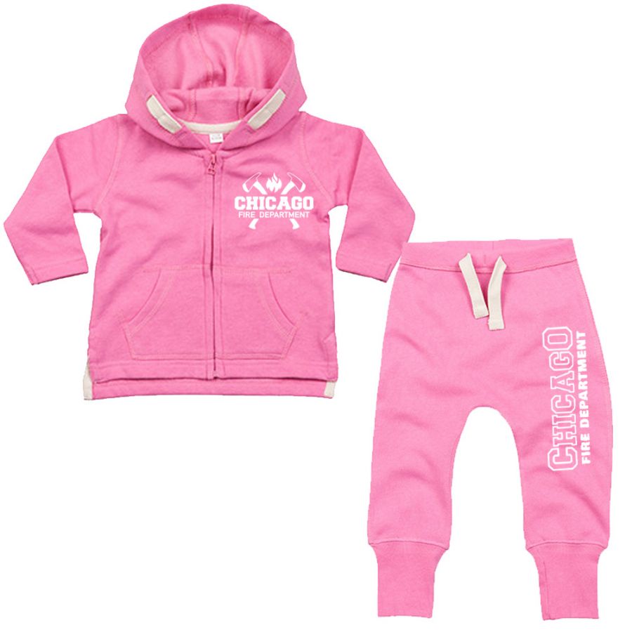 Chicago Fire Dept. - Baby Set Pink